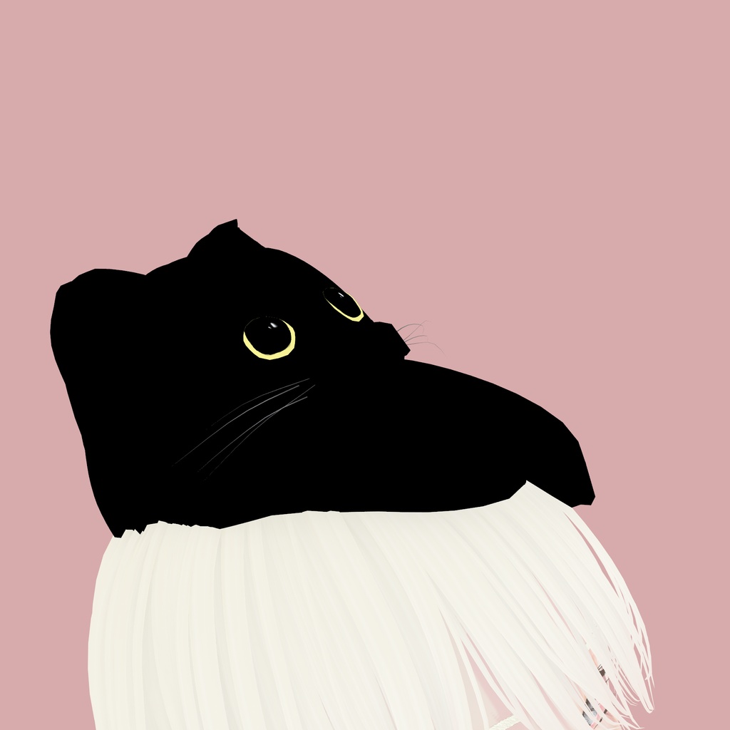 【VRoid】かぶる暗黒ねこ|Black cat