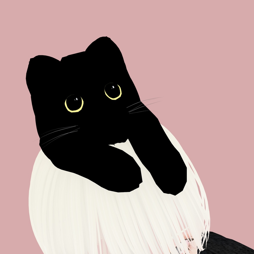 【VRoid】かぶる暗黒ねこ|Black cat