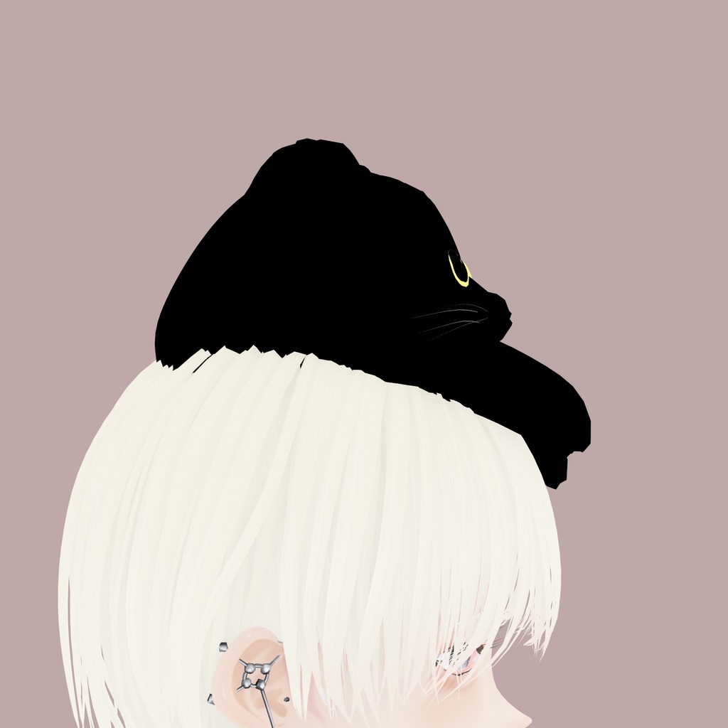【VRoid】かぶる暗黒ねこ|Black cat