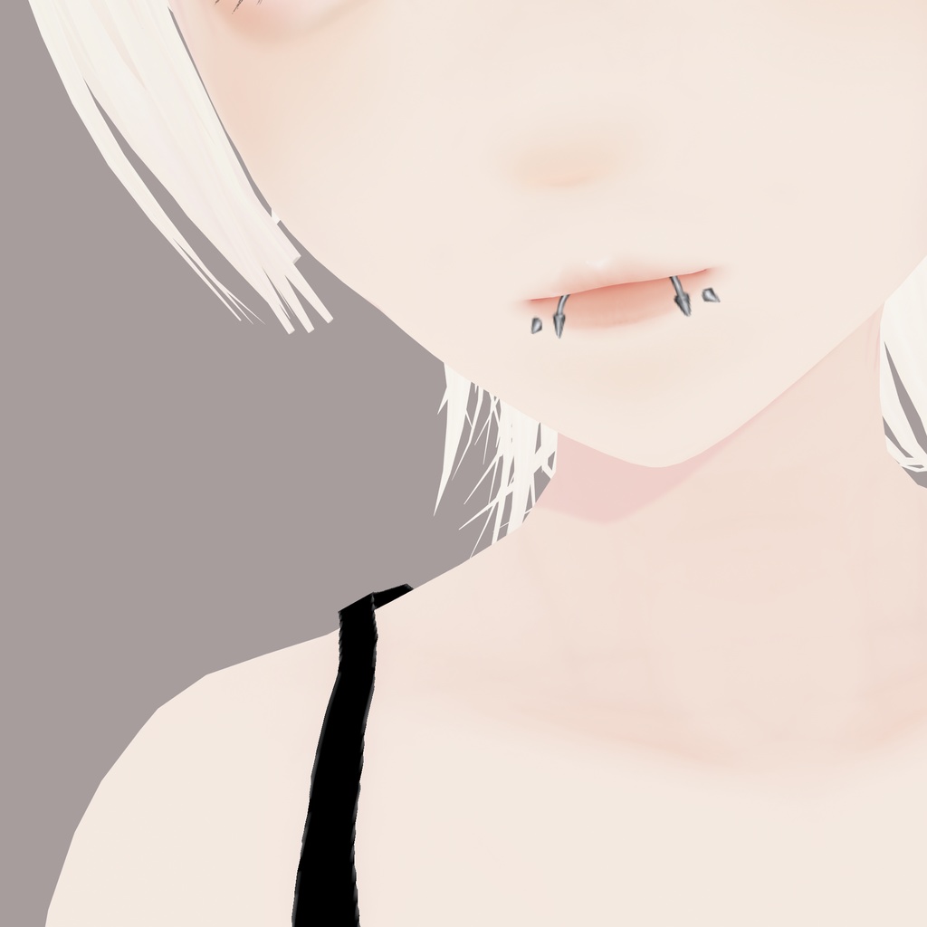 【VRoid】アロエファントムペインピアス|Aloe lip piercings FP