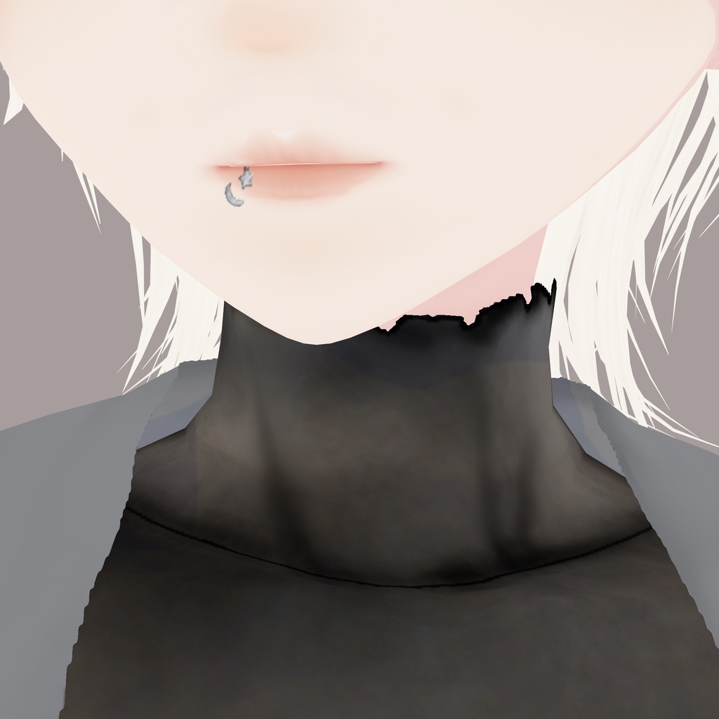 【VRoid】アロエファントムペインピアス|Aloe lip piercings FP