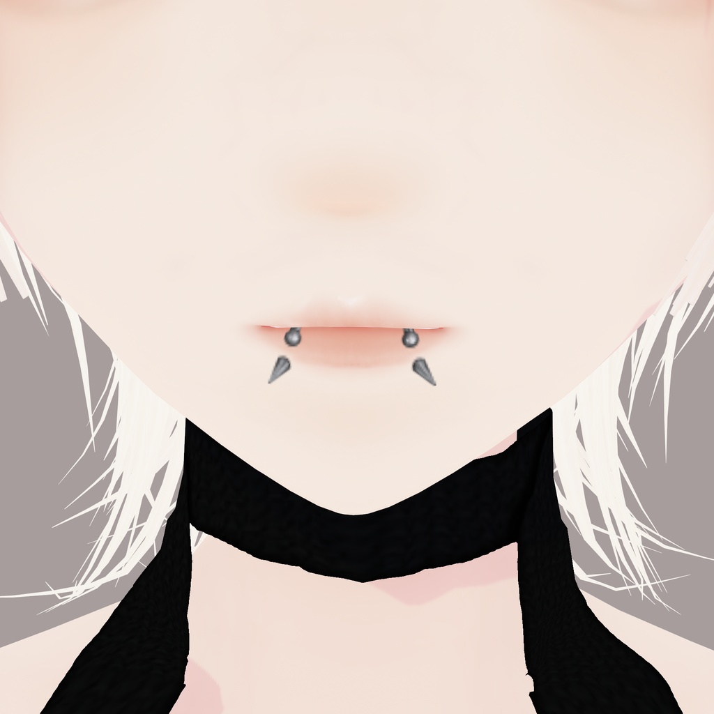 【VRoid】アロエファントムペインピアス|Aloe lip piercings FP