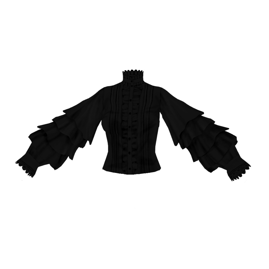 【VRoid衣装】アロエフリルブラウス|Aloe frill blouse