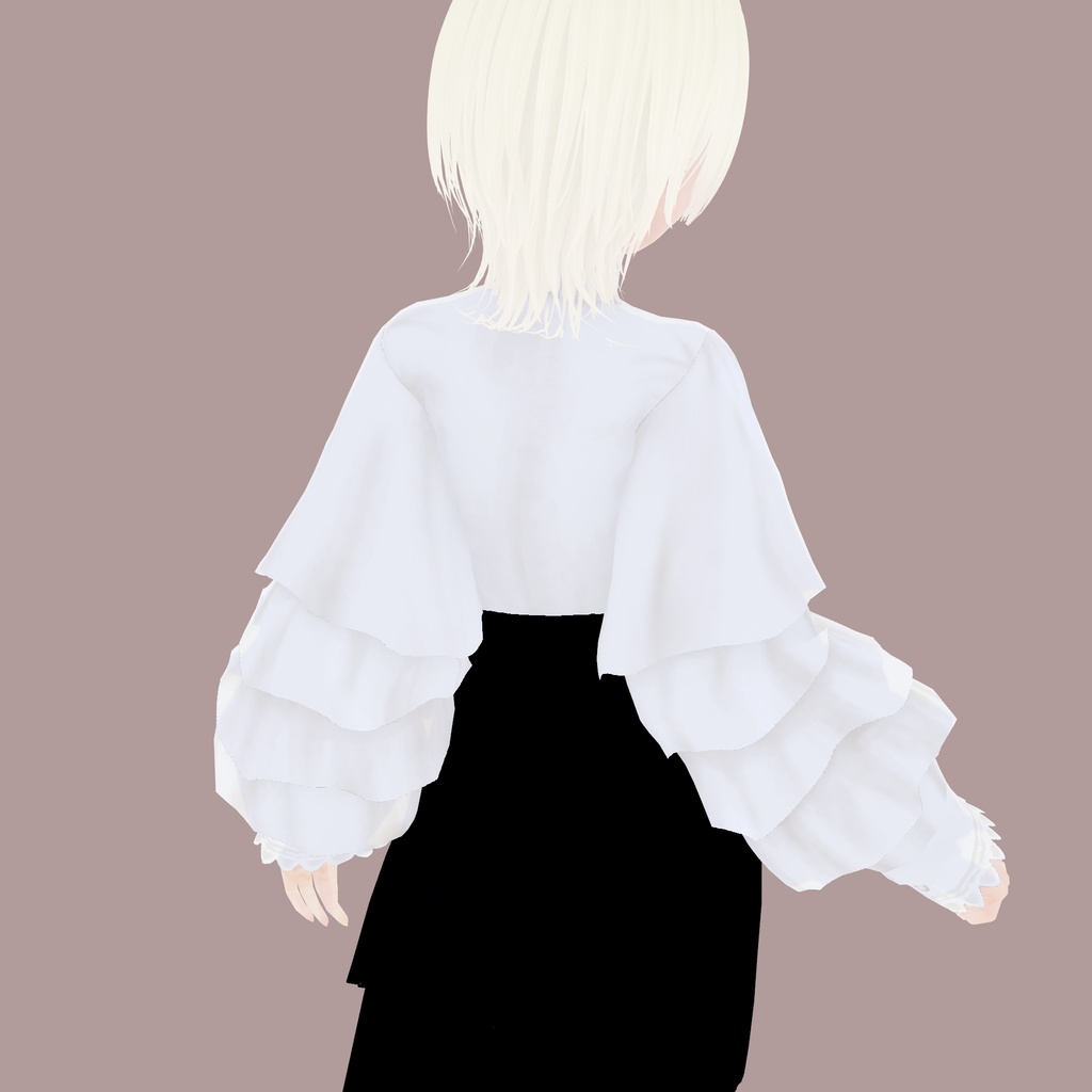 【VRoid衣装】アロエフリルブラウス|Aloe frill blouse
