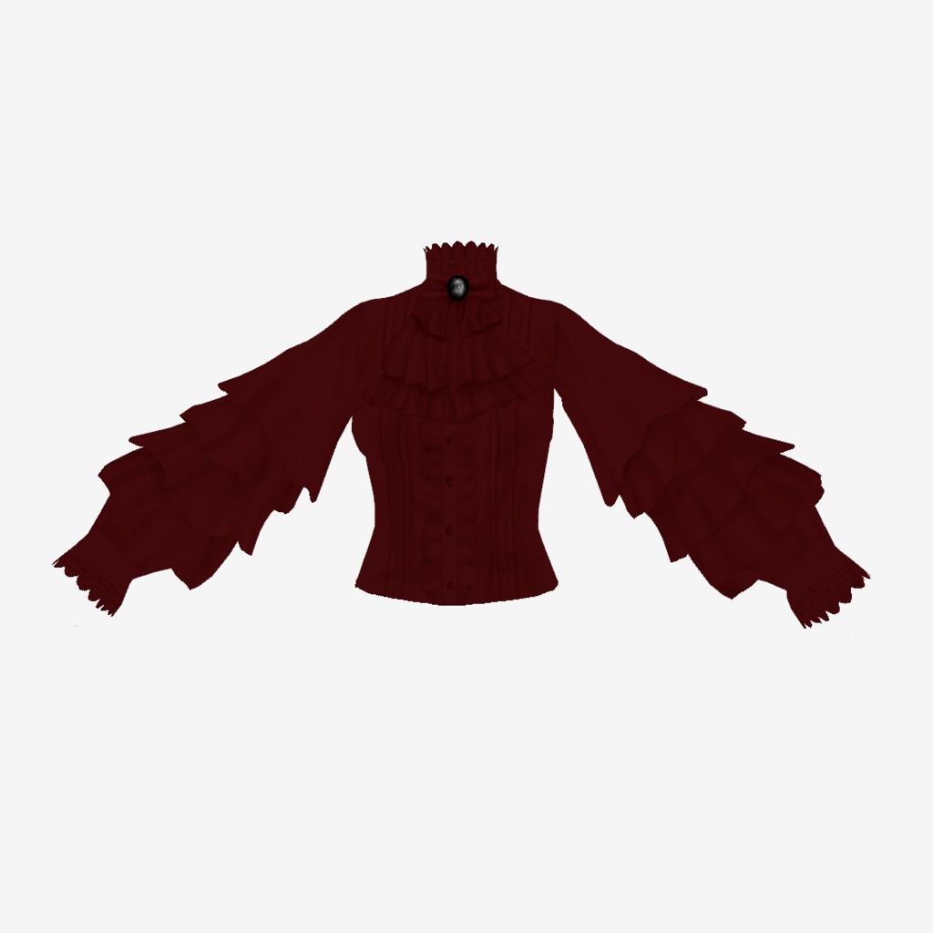 【VRoid衣装】アロエフリルブラウス|Aloe frill blouse