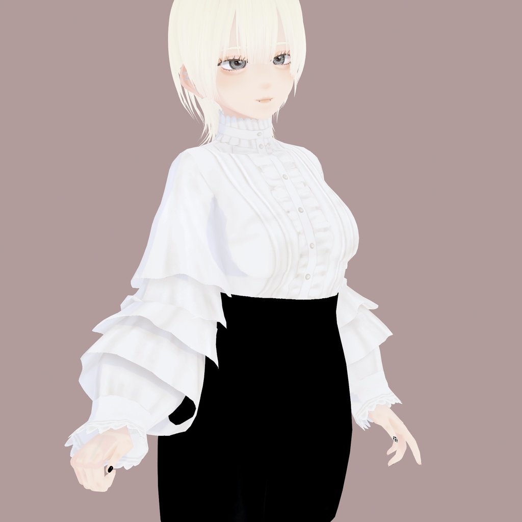 【VRoid衣装】アロエフリルブラウス|Aloe frill blouse