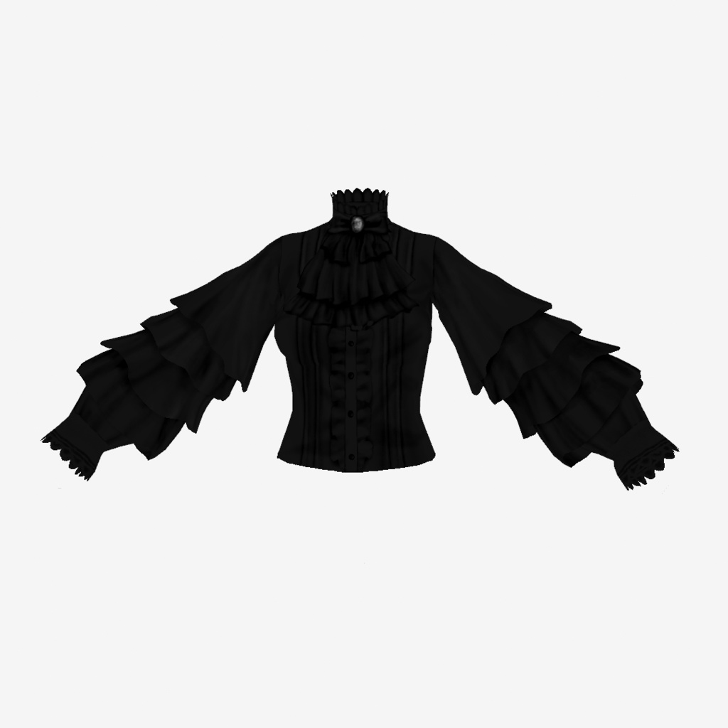 【VRoid衣装】アロエフリルブラウス|Aloe frill blouse