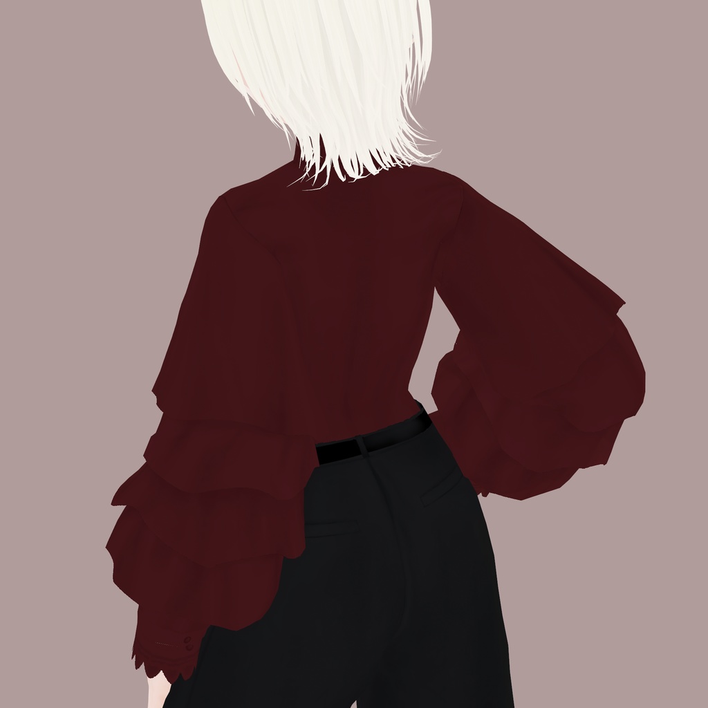 【VRoid衣装】アロエフリルブラウス|Aloe frill blouse