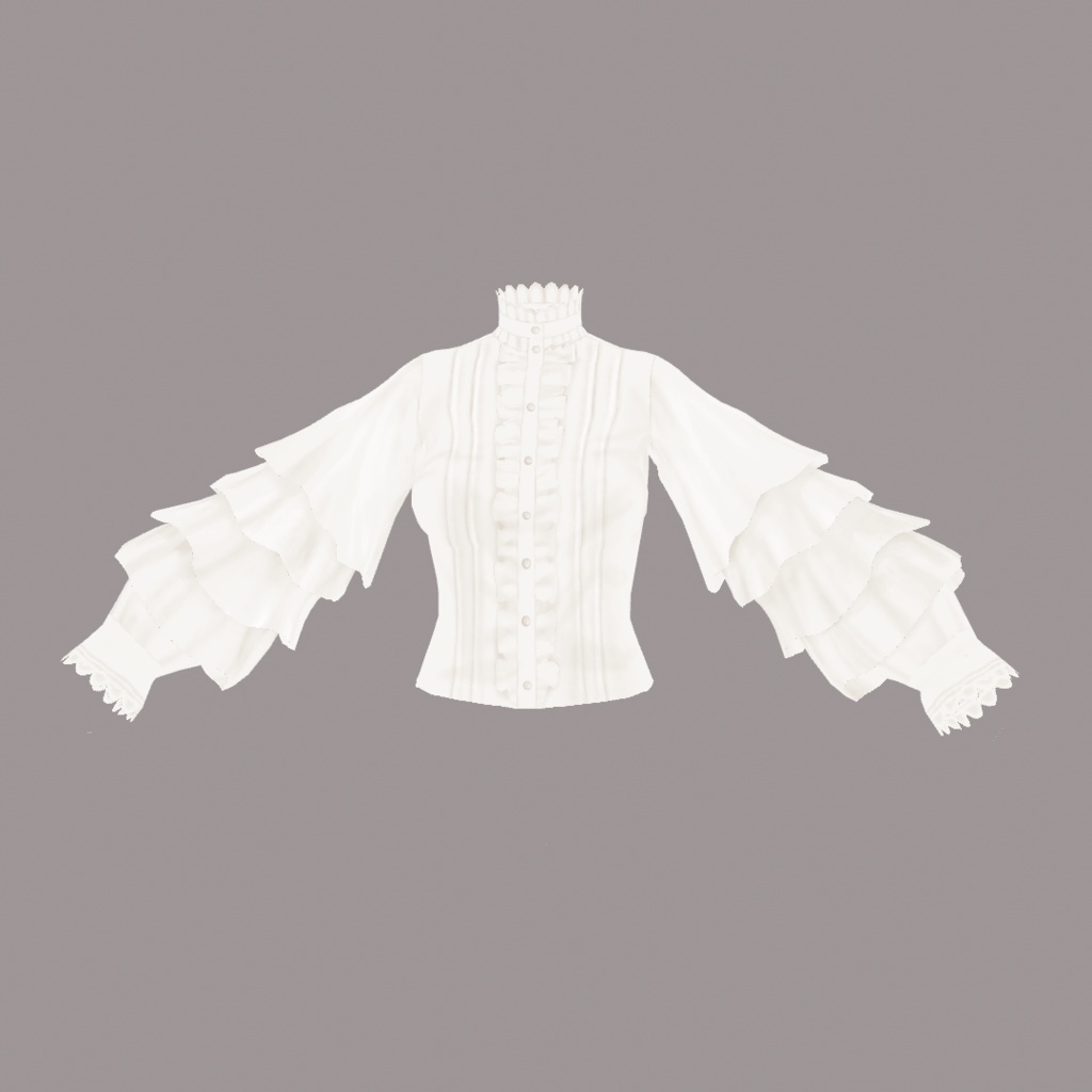 【VRoid衣装】アロエフリルブラウス|Aloe frill blouse