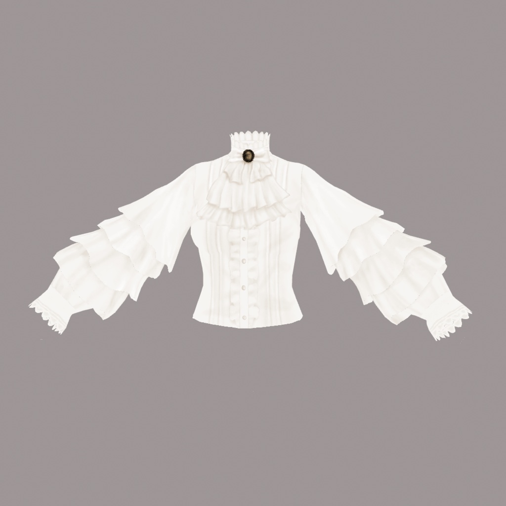 【VRoid衣装】アロエフリルブラウス|Aloe frill blouse