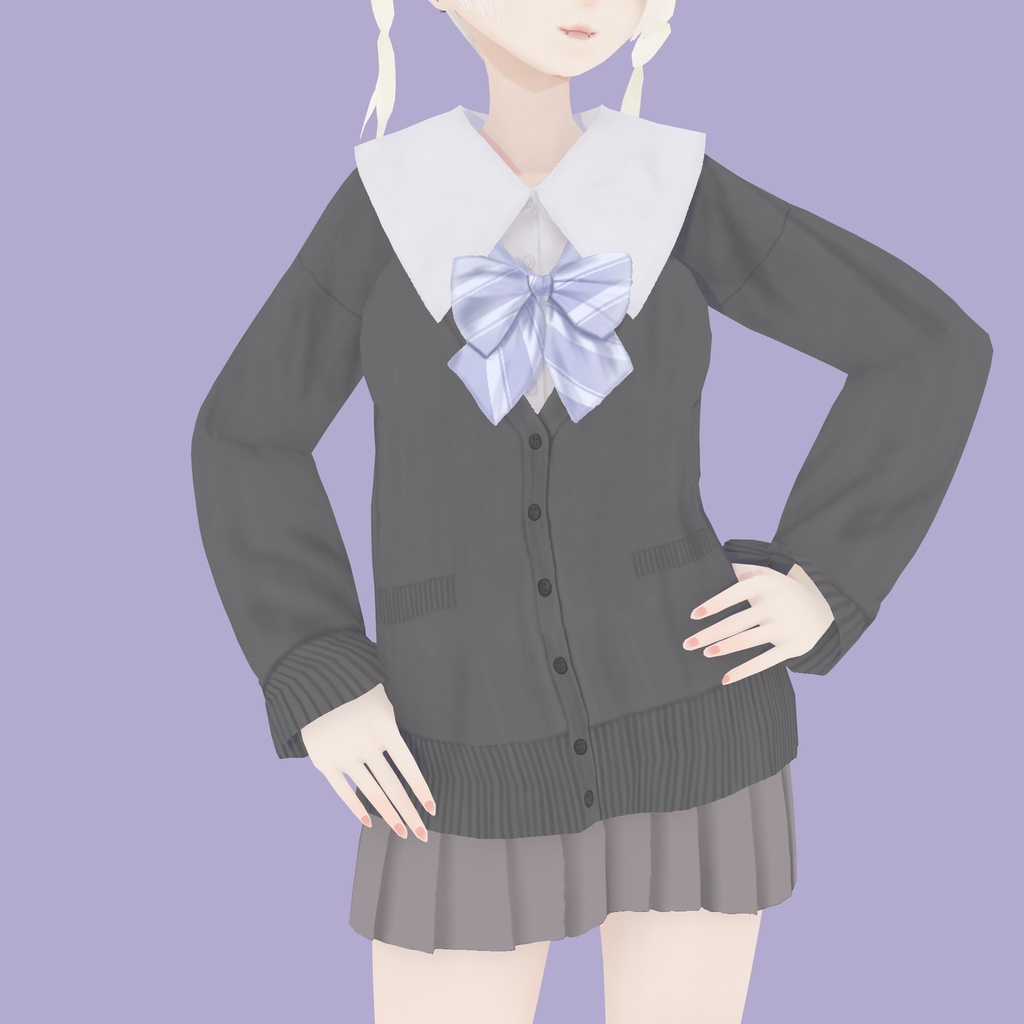 【VRoid衣装】アロエスクール制服コーデ|Aloe School Uniform Coordinate