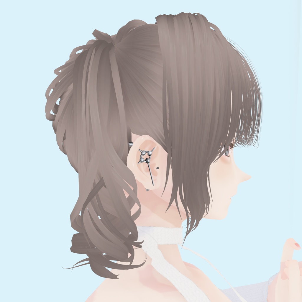 【VRoid髪】アロエくるくるツインテール|Aloe curly twintails