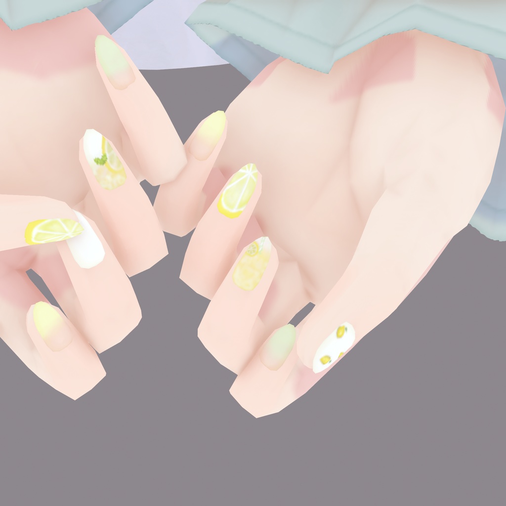 【VRoid】ALOE Nail Texture ~fruit~|アロエフルーツネイルテクスチャ