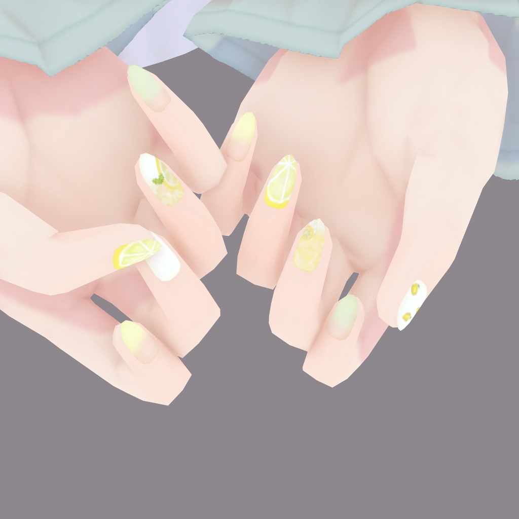 【VRoid】ALOE Nail Texture ~fruit~|アロエフルーツネイルテクスチャ