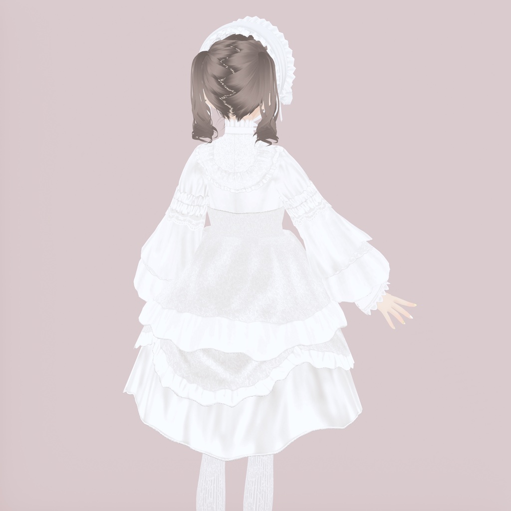 【VRoid衣装】ALOETICADOLLドレス~ETERNAL~White|Aloe's Lolita Fashion