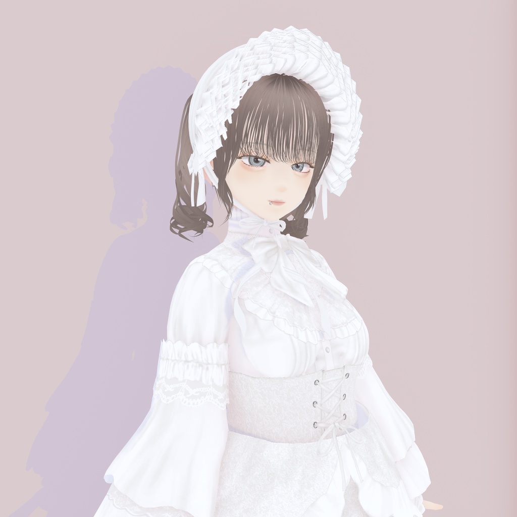 【VRoid衣装】ALOETICADOLLドレス~ETERNAL~White|Aloe's Lolita Fashion