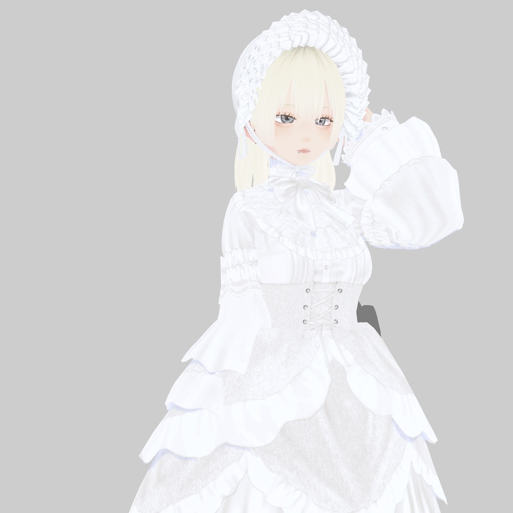 【VRoid衣装】ALOETICADOLLドレス~ETERNAL~White|Aloe's Lolita Fashion