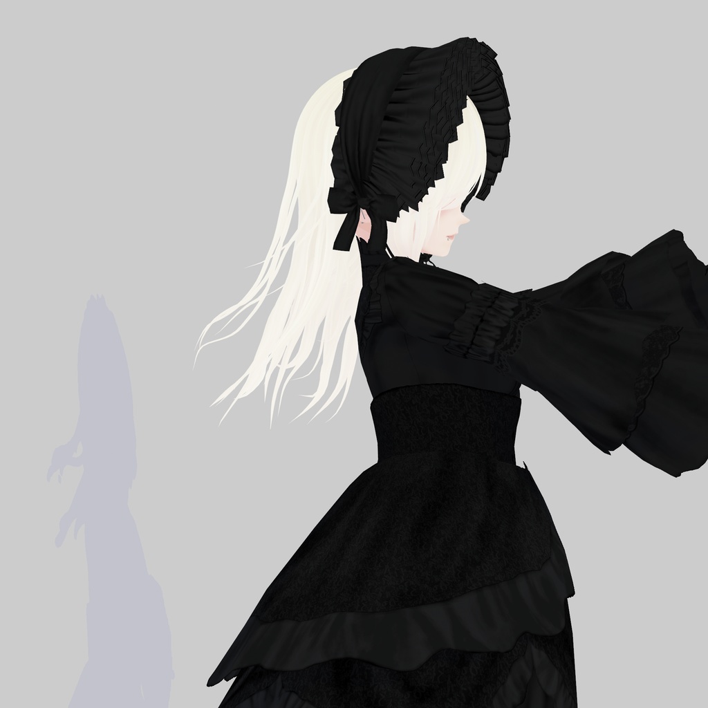 【VRoid衣装】ALOETICADOLLドレス~ETERNAL~Black|Aloe's Lolita Fashion