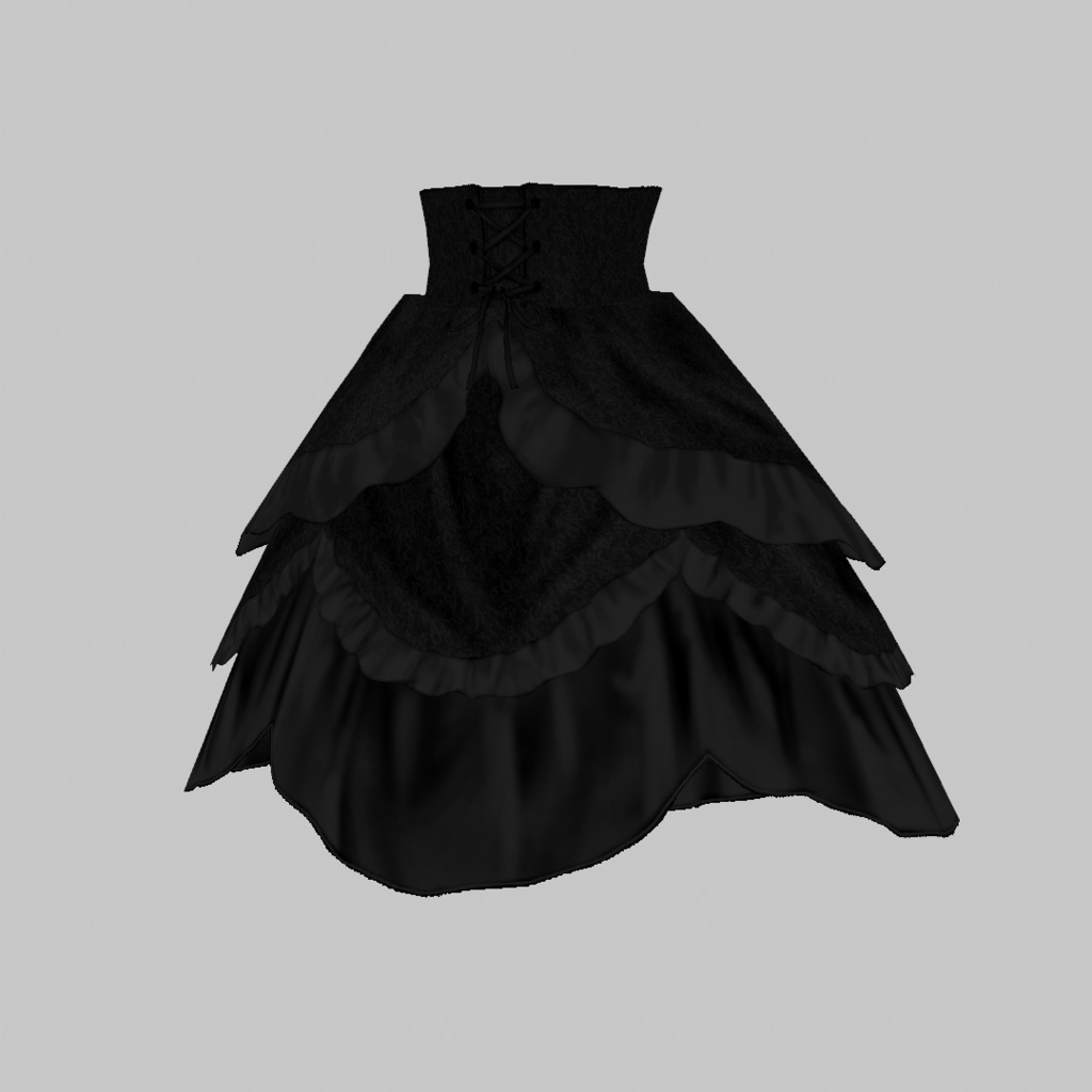 【VRoid衣装】ALOETICADOLLドレス~ETERNAL~Black|Aloe's Lolita Fashion