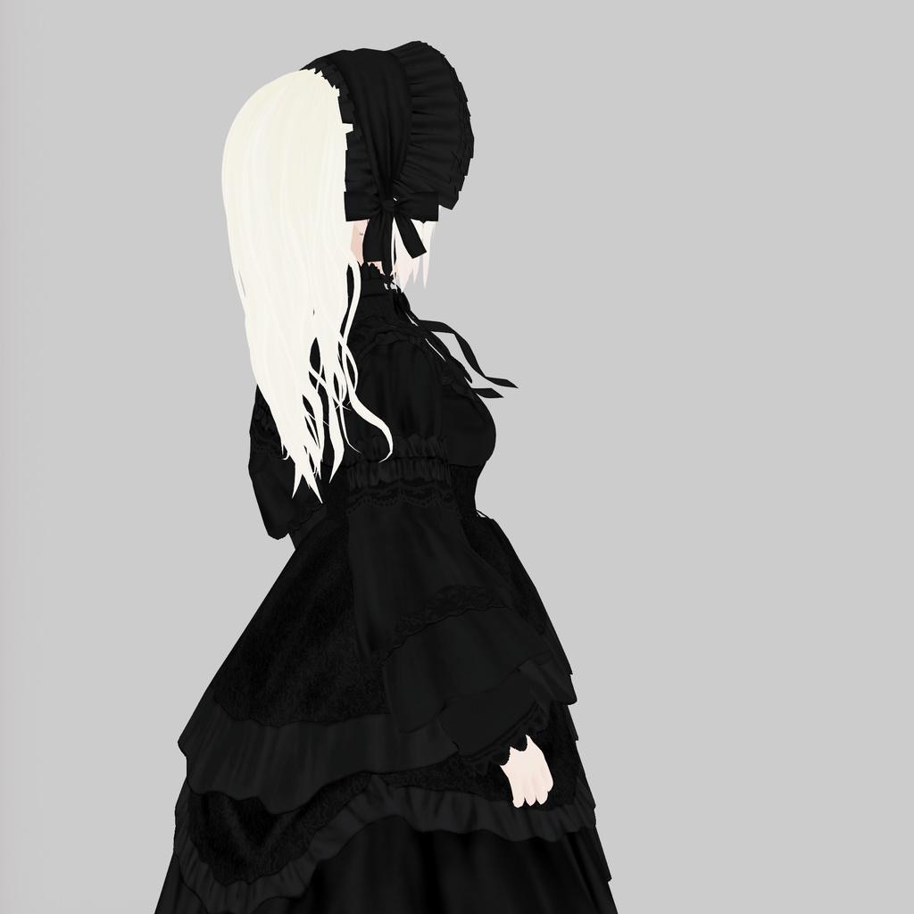 【VRoid衣装】ALOETICADOLLドレス~ETERNAL~Black|Aloe's Lolita Fashion