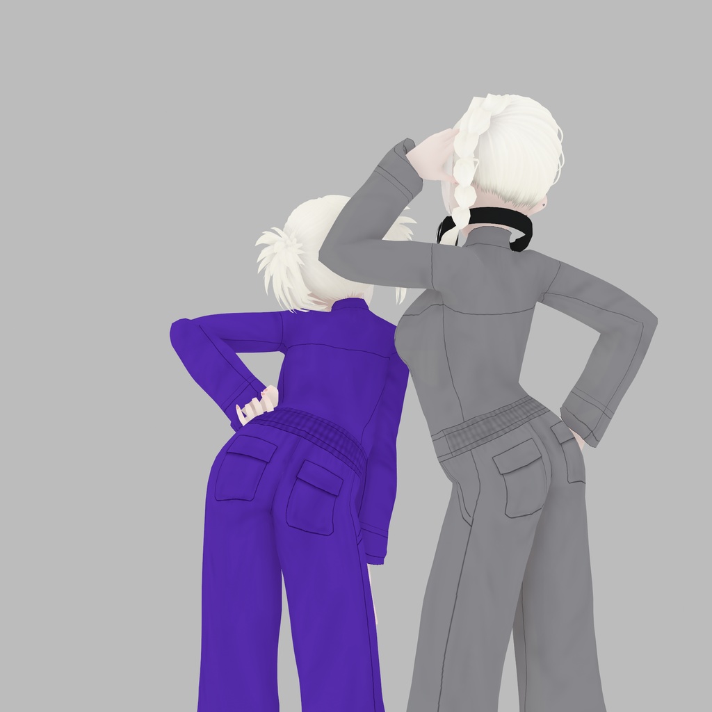 【VRoid衣装】アロエジャンプスーツ(つなぎ)|ALOE Jumpsuit