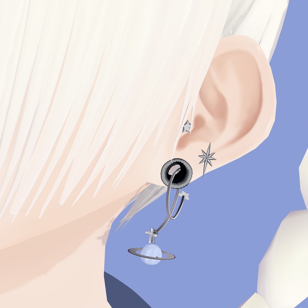 【VRoid衣装】アロエうちゅーピアス|Aloe’s Stellar Piercings