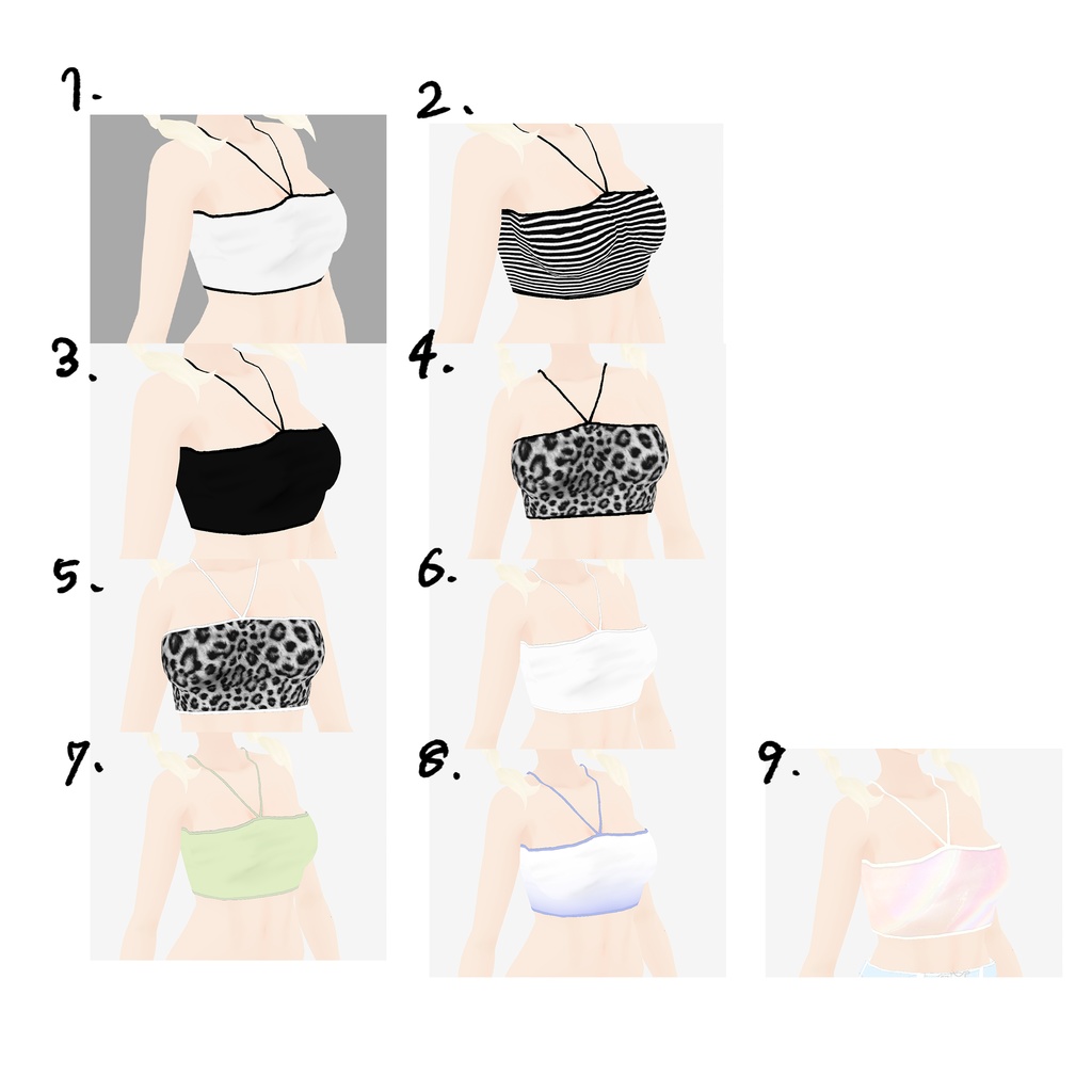 【VRoid衣装】アロエホルターキャミソールTypeA|Aloe Halter Cami - Type A