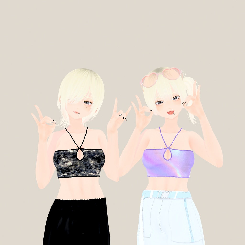 【VRoid衣装】アロエホルターキャミソールTypeB|Aloe Halter Cami - Type B