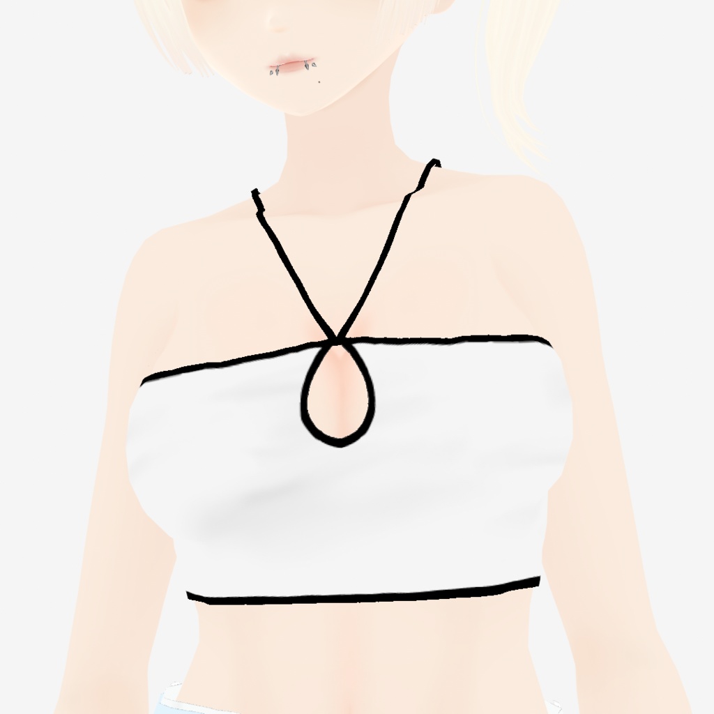 【VRoid衣装】アロエホルターキャミソールTypeB|Aloe Halter Cami - Type B