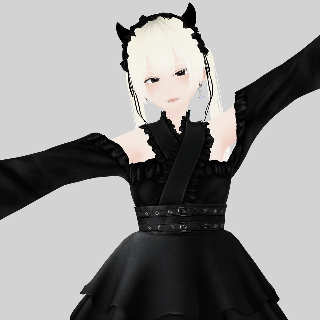 【VRoid衣装】アロエのゴシックな浴衣|Aloe’s Gothic-style Yukata