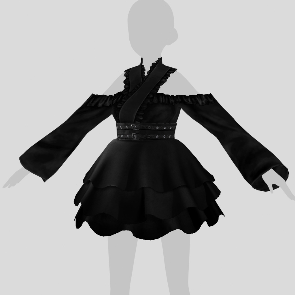 【VRoid衣装】アロエのゴシックな浴衣|Aloe’s Gothic-style Yukata