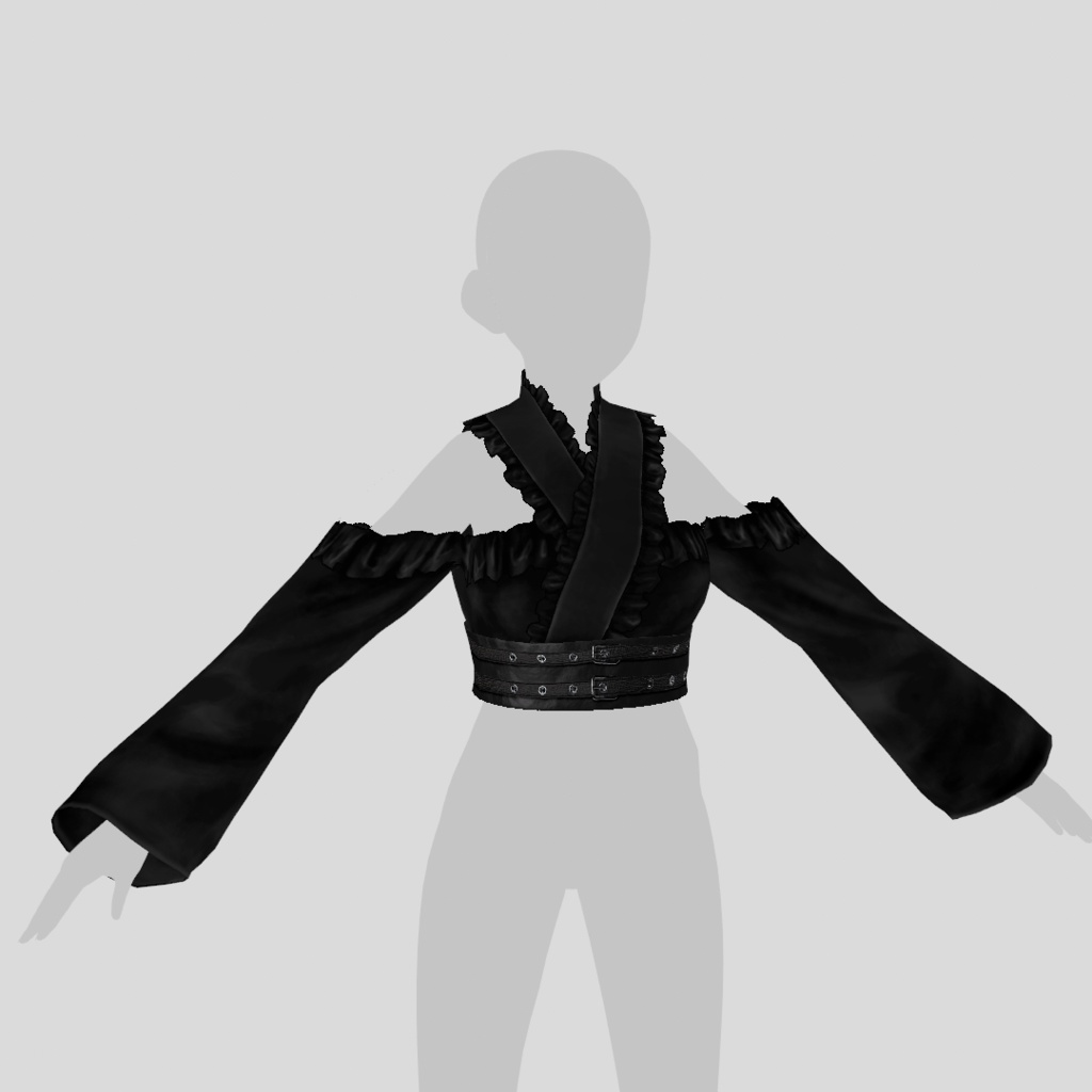 【VRoid衣装】アロエのゴシックな浴衣|Aloe’s Gothic-style Yukata