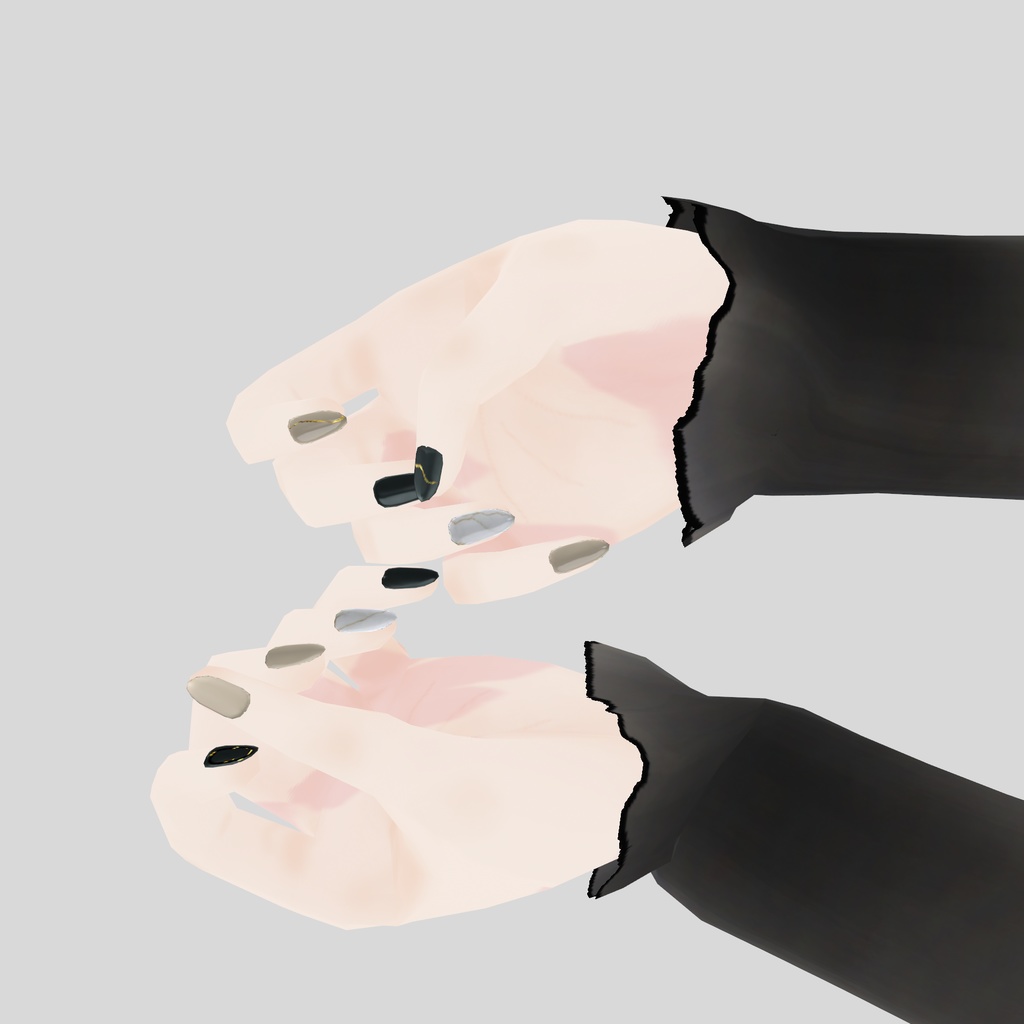 【VRoid用】アロエの大人っぽネイルテクスチャSet|Aloe’s Refined Nail Texture Collection