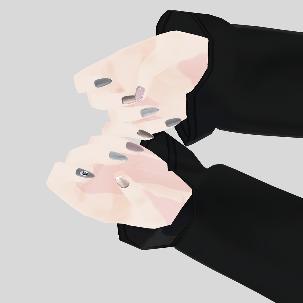 【VRoid用】アロエの大人っぽネイルテクスチャSet|Aloe’s Refined Nail Texture Collection