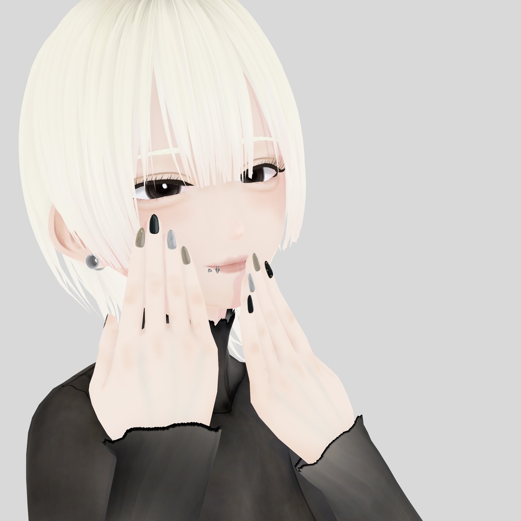 【VRoid用】アロエの大人っぽネイルテクスチャSet|Aloe’s Refined Nail Texture Collection