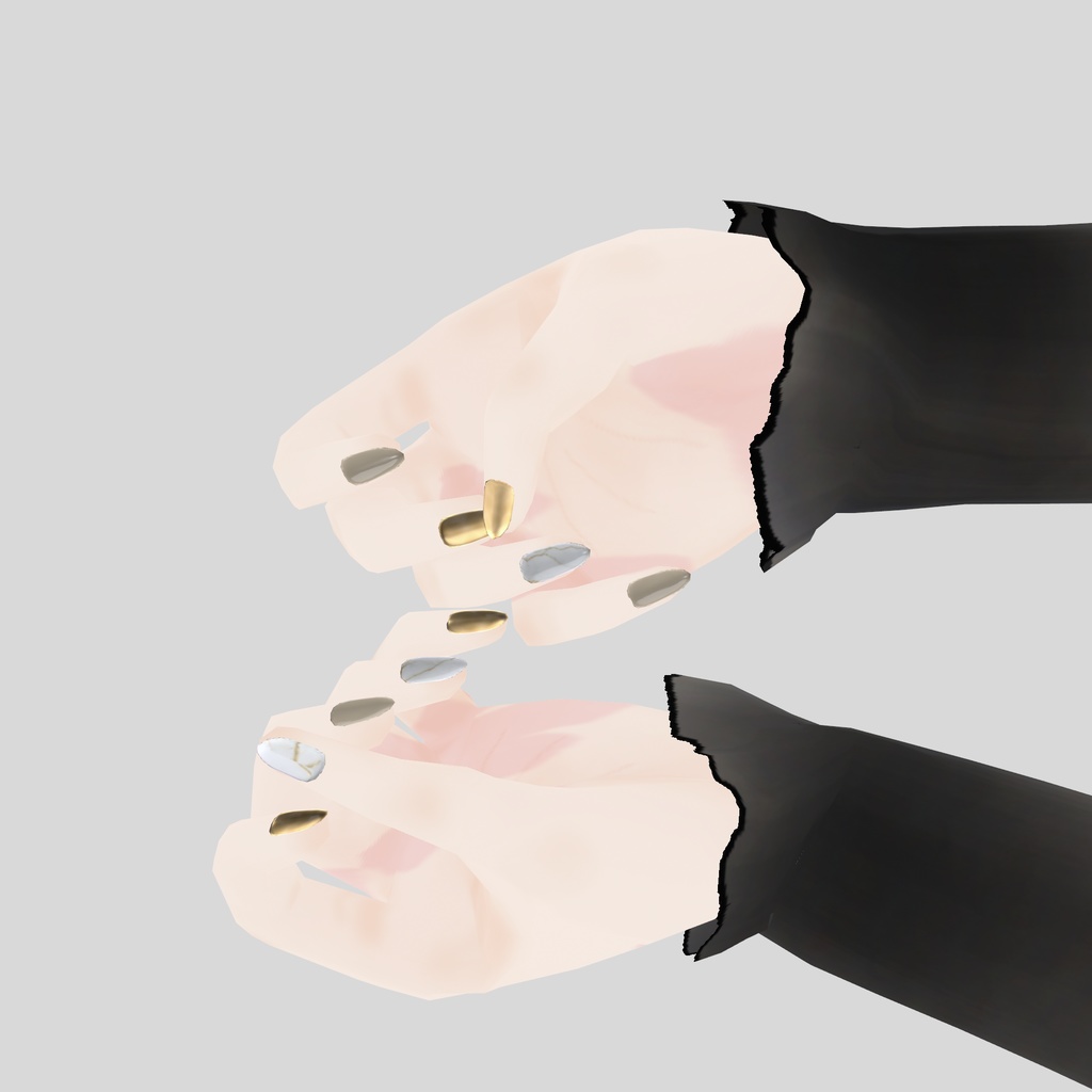 【VRoid用】アロエの大人っぽネイルテクスチャSet|Aloe’s Refined Nail Texture Collection