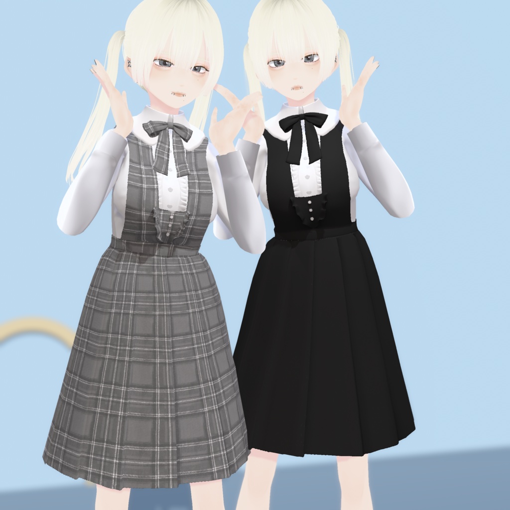 【VRoid衣装】アロエの清楚ジャンスカコーデ -2Type-|Aloe's Neat Jumper Skirt Outfit -2Type-