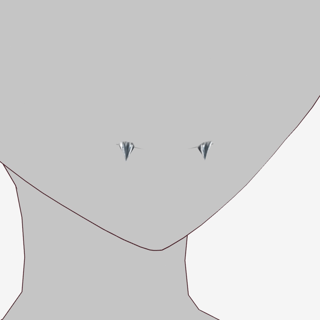 【VRoid】アロエスクランパー牙ピアス -6種-|Aloe's Scrumper-Style Fang Piercings – 6 Types