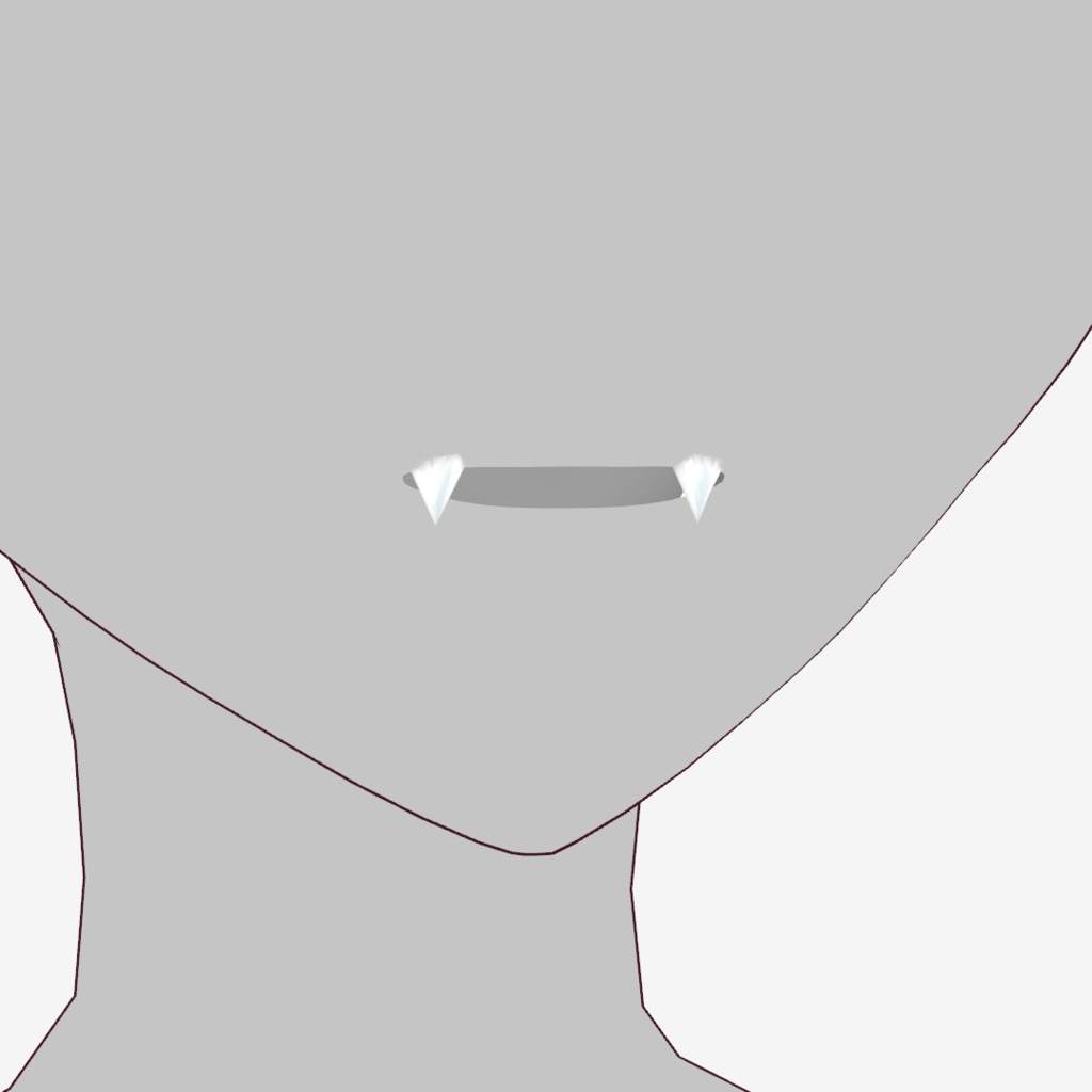 【VRoid】アロエスクランパー牙ピアス -6種-|Aloe's Scrumper-Style Fang Piercings – 6 Types