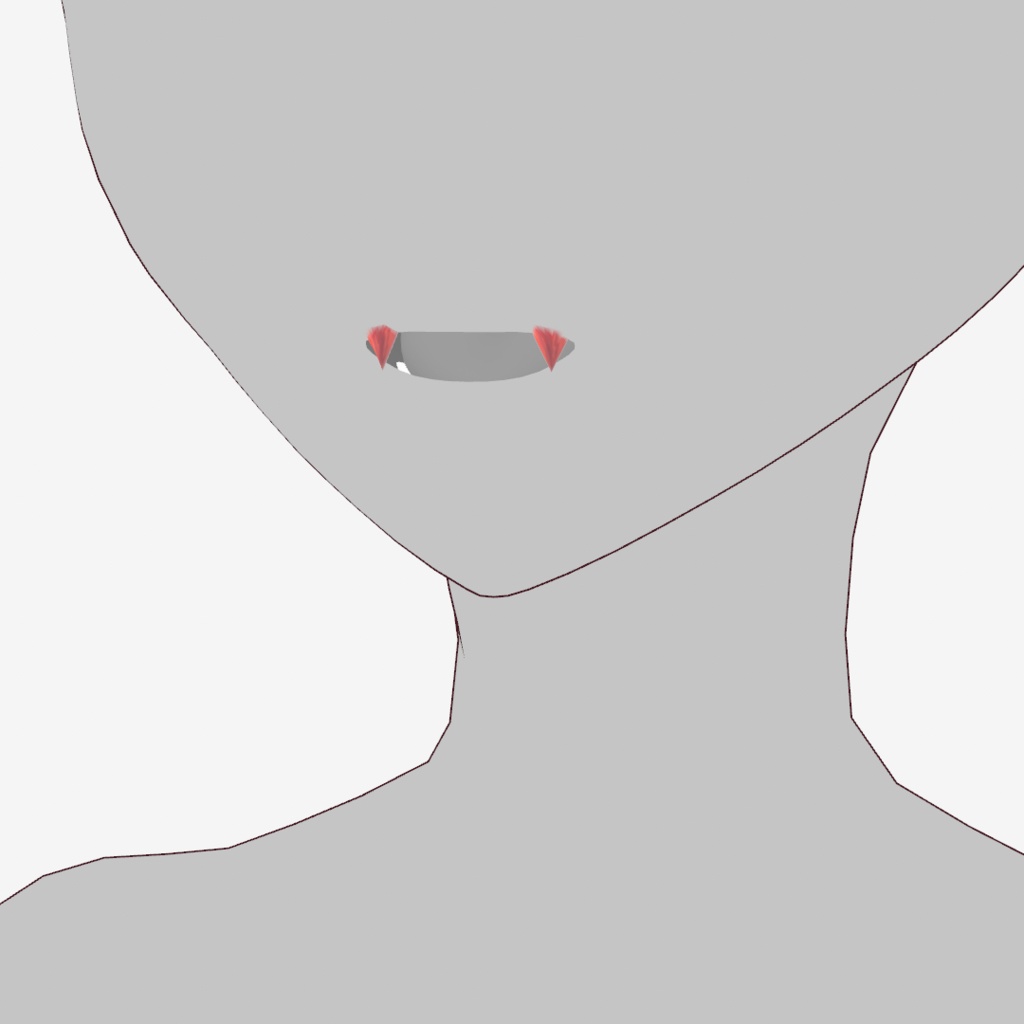 【VRoid】アロエスクランパー牙ピアス -6種-|Aloe's Scrumper-Style Fang Piercings – 6 Types