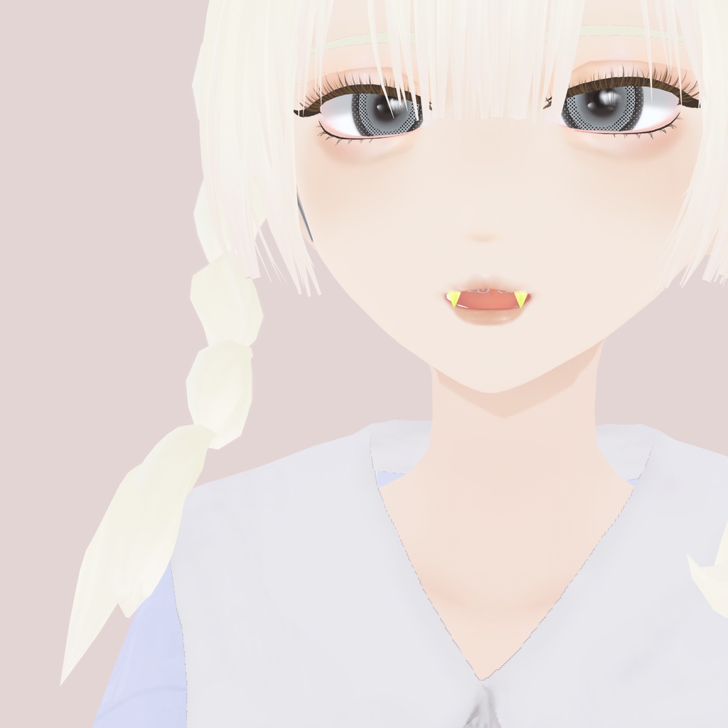 【VRoid】アロエスクランパー牙ピアス -6種-|Aloe's Scrumper-Style Fang Piercings – 6 Types