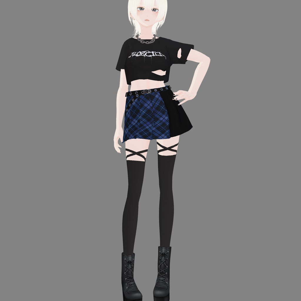 【VRoid衣装】アロエのパンクっぽいコーデset|Aloe's Punk-Inspired Outfit Set