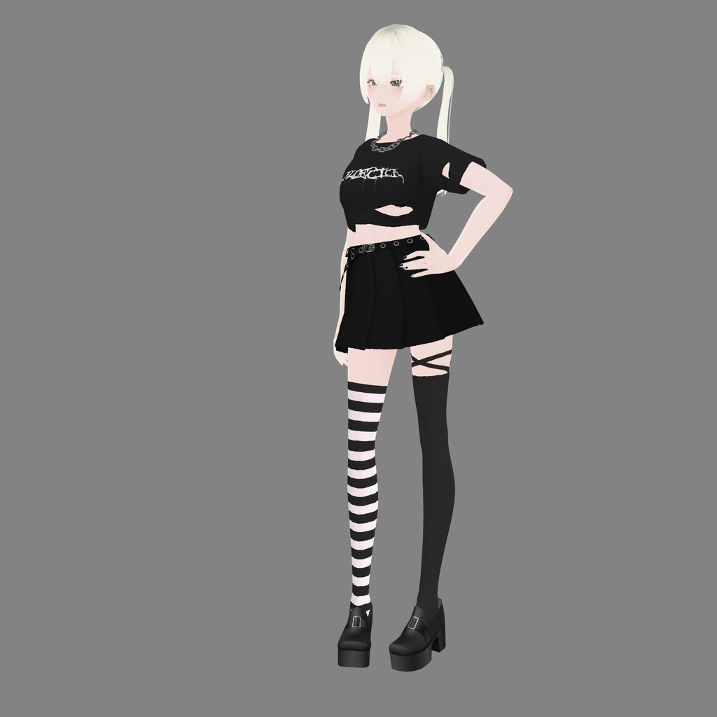 【VRoid衣装】アロエのパンクっぽいコーデset|Aloe's Punk-Inspired Outfit Set