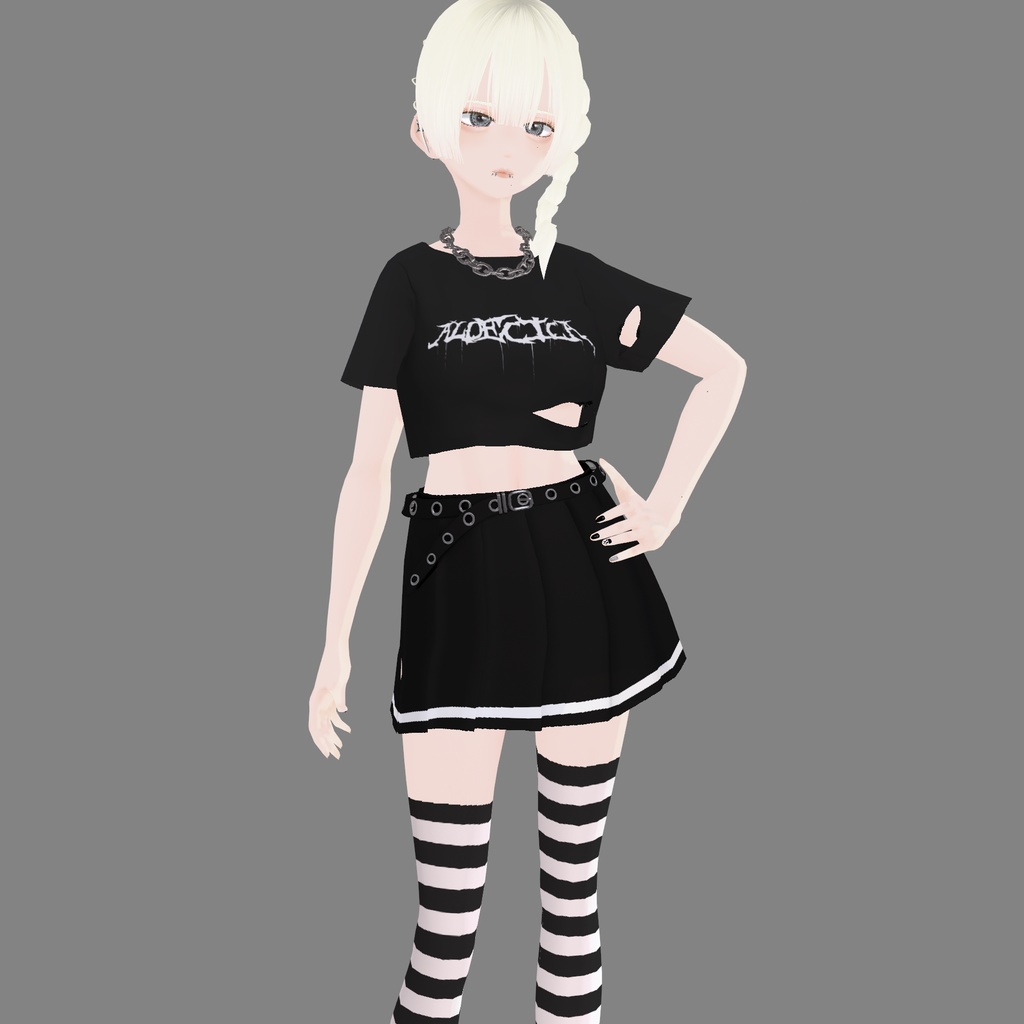 【VRoid衣装】アロエのパンクっぽいコーデset|Aloe's Punk-Inspired Outfit Set