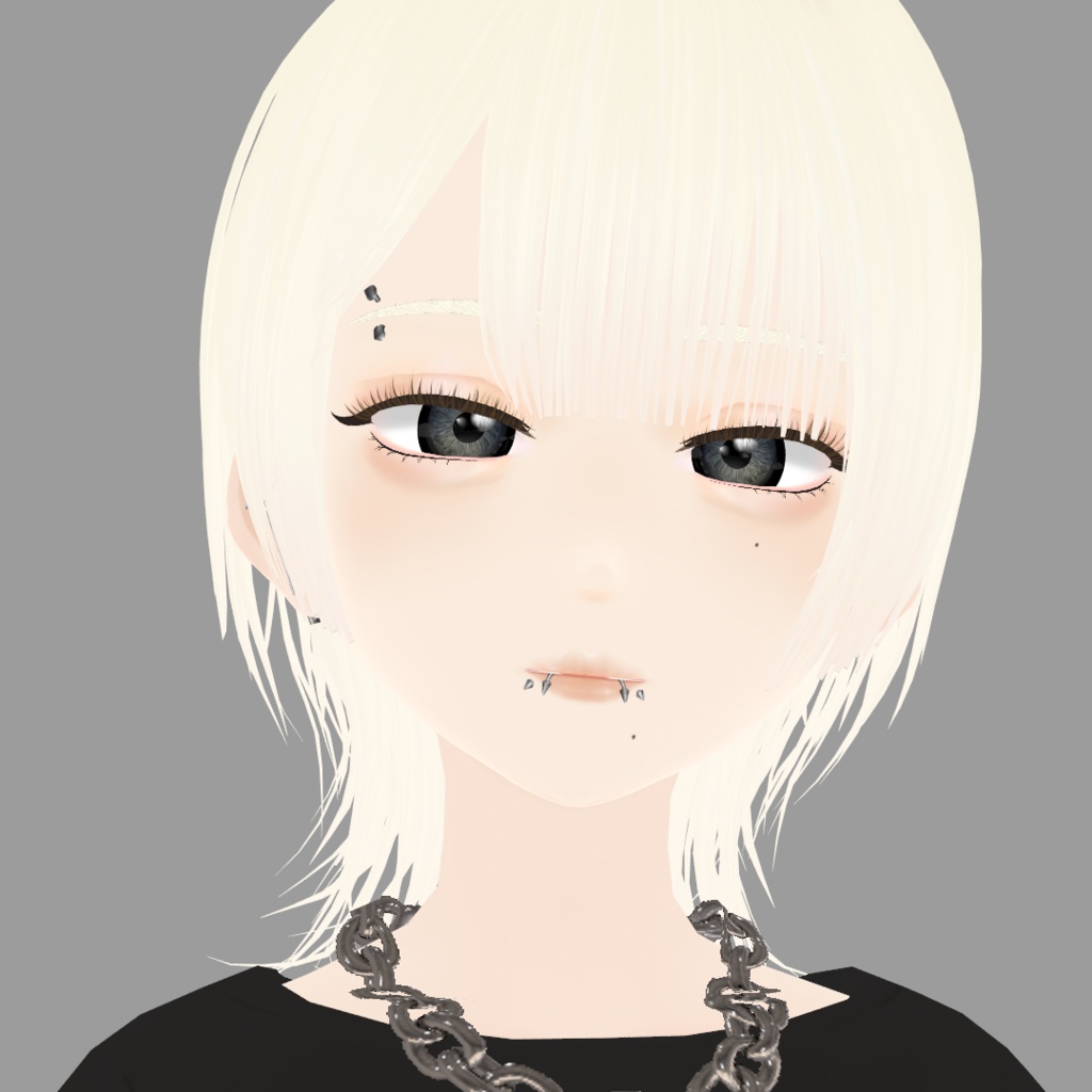 【VRoidテクスチャ】眉毛ピアステクスチャセット -10種-|Eyebrow Piercing Textures (Set of 10)