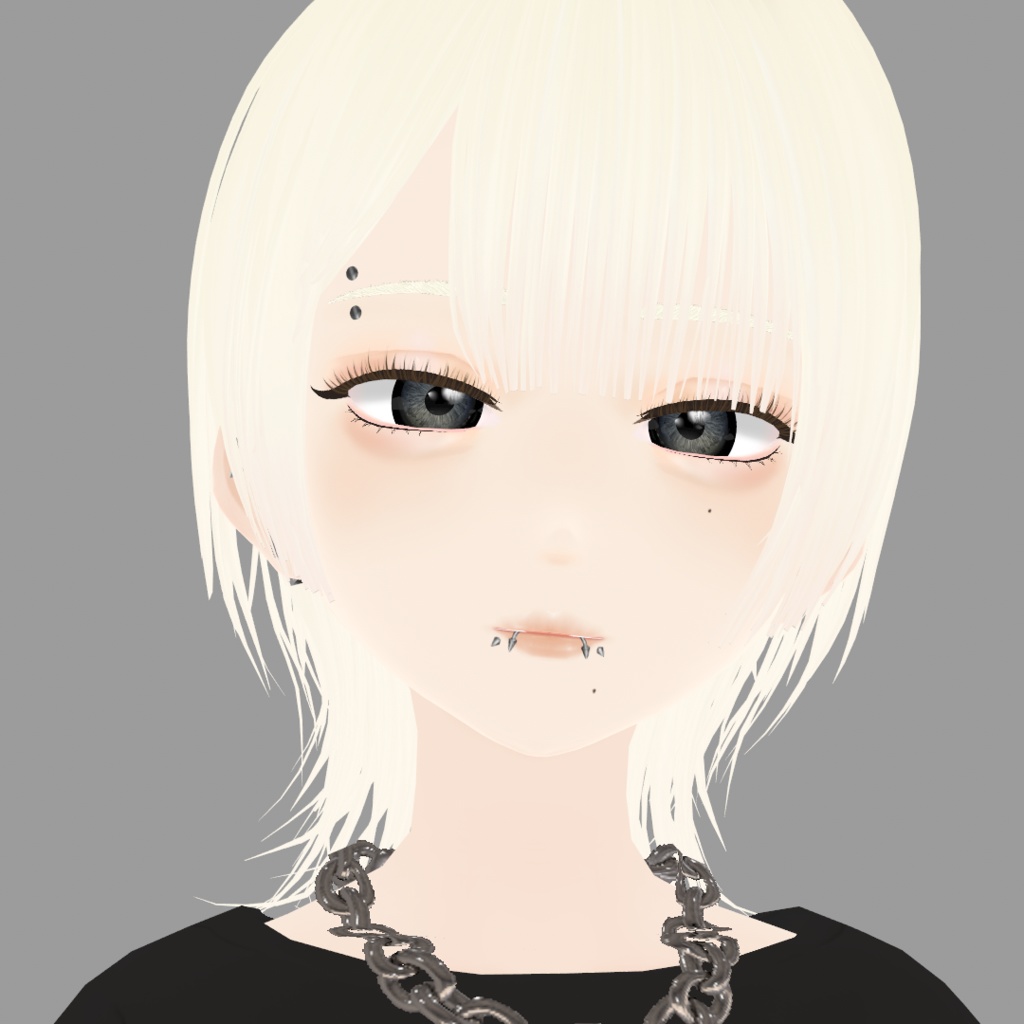 【VRoidテクスチャ】眉毛ピアステクスチャセット -10種-|Eyebrow Piercing Textures (Set of 10)