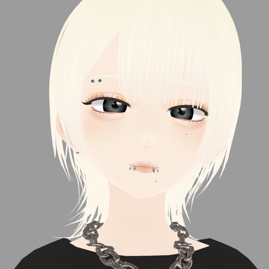 【VRoidテクスチャ】眉毛ピアステクスチャセット -10種-|Eyebrow Piercing Textures (Set of 10)