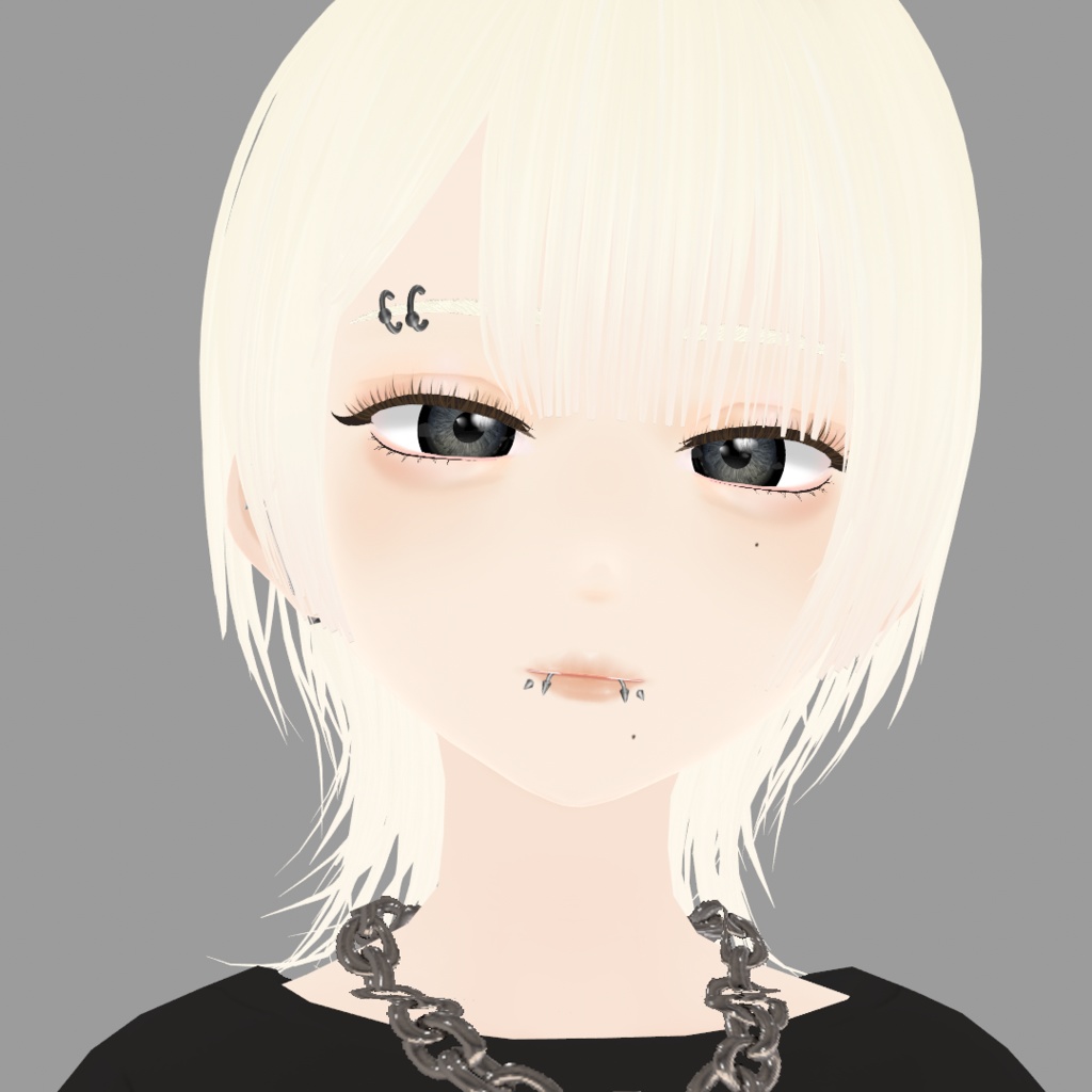 【VRoidテクスチャ】眉毛ピアステクスチャセット -10種-|Eyebrow Piercing Textures (Set of 10)