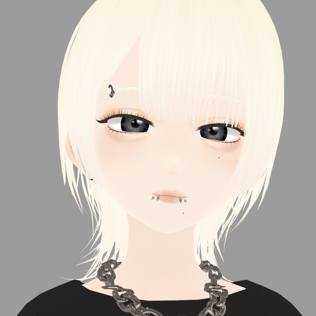 【VRoidテクスチャ】眉毛ピアステクスチャセット -10種-|Eyebrow Piercing Textures (Set of 10)