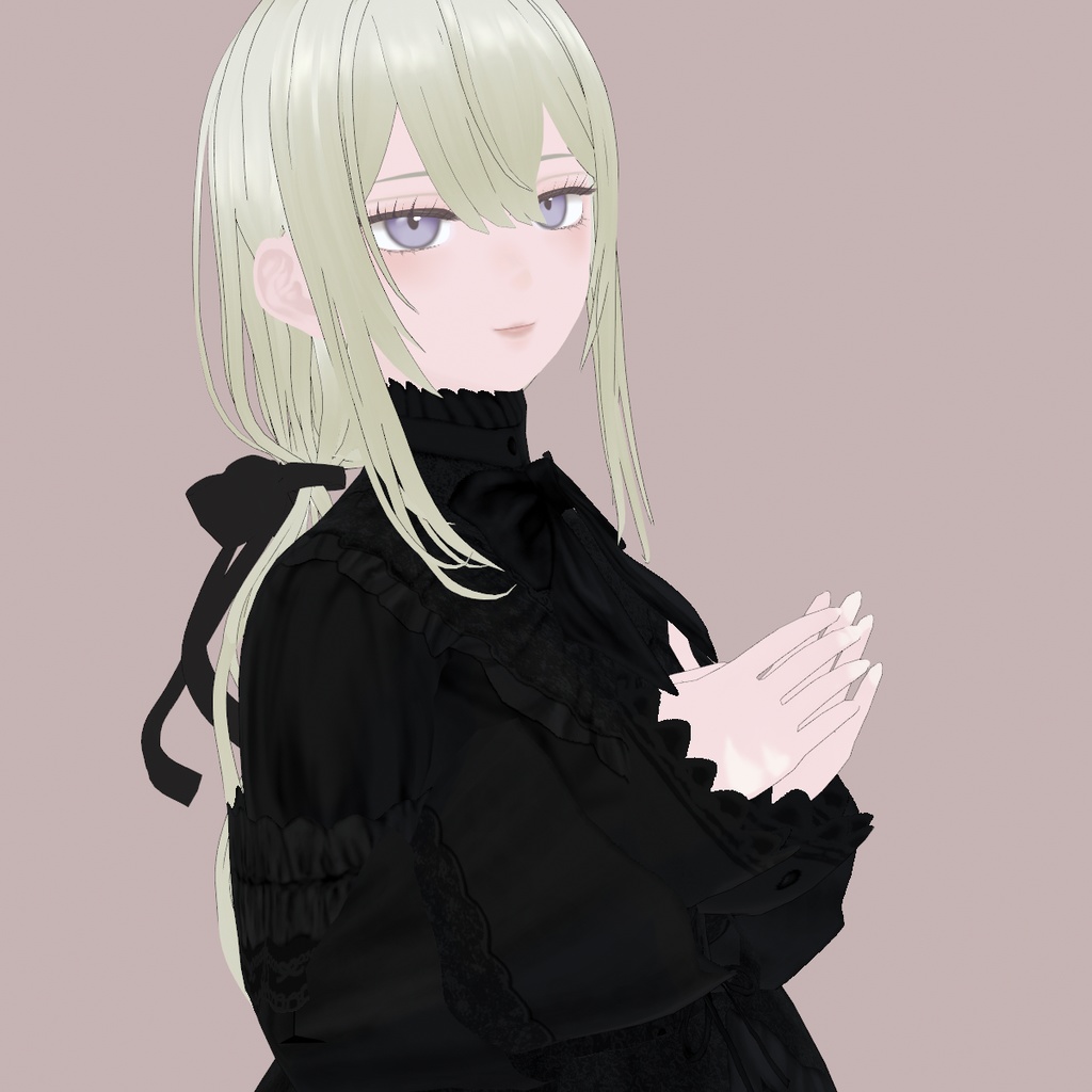 【VRoid髪型】ゆるっとカールのロングサイドテール|Loose Curl Long Side Ponytail